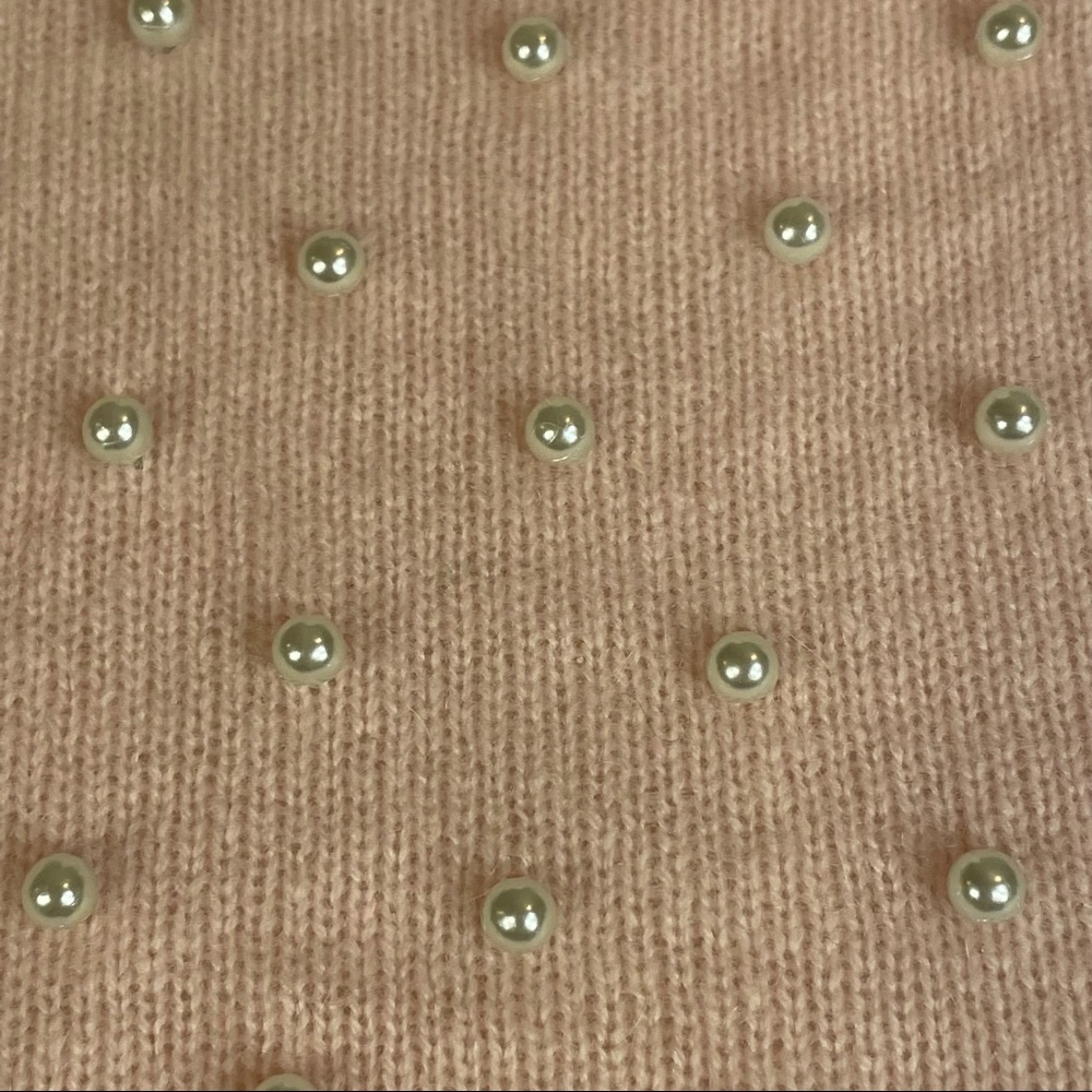 Saks Fifth Avenue 100% Cashmere Pearl Baby Pink Lightweight Sweater Size S - Picture 4 of 14